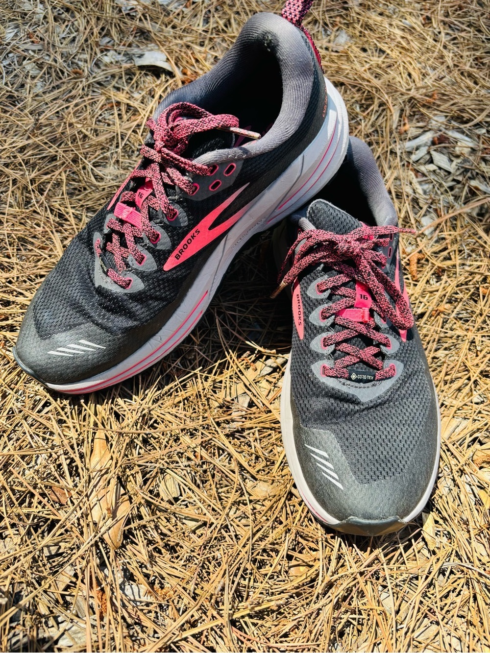 Brooks Cascadia 16 Women’s Running Shoes - Charcoal with Pink Highlights size 10